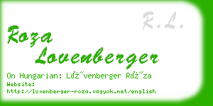 roza lovenberger business card